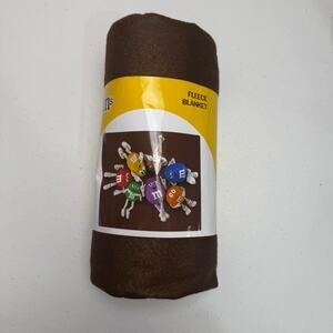 M&M's Fleece Throw Blanket 50” x 60” NEW In Package M&M’s Brown Store Colors